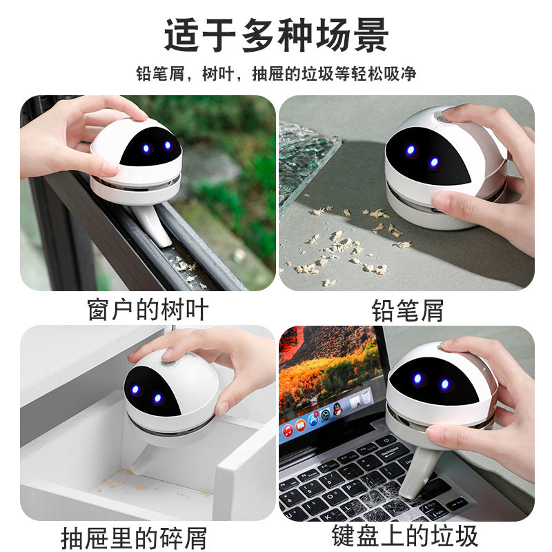 Desktop vacuum cleaner mini rechargeable cleaning machine eraser keyboard cleaner portable automatic dust suction machine gift