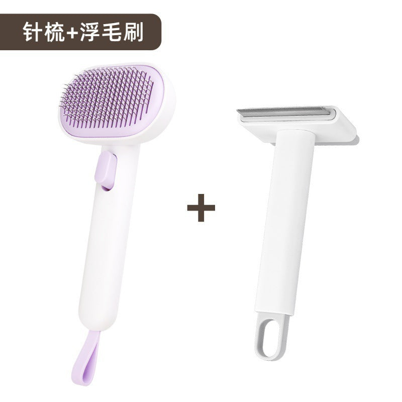 Pet cat and dog hair comb deep remove floating hair dog brush cat brush long hair brush cat hair cleaner